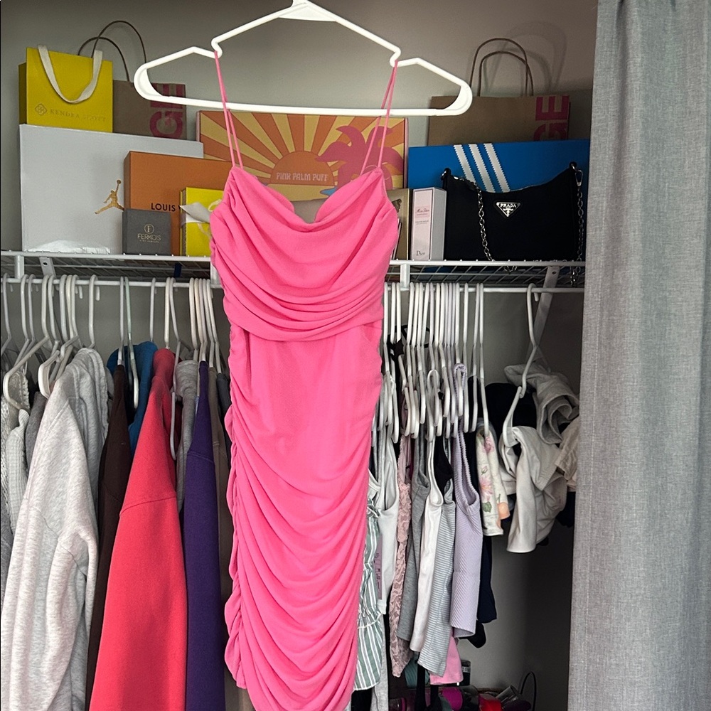 Hello Molly Vibrant Pink Mini Dress